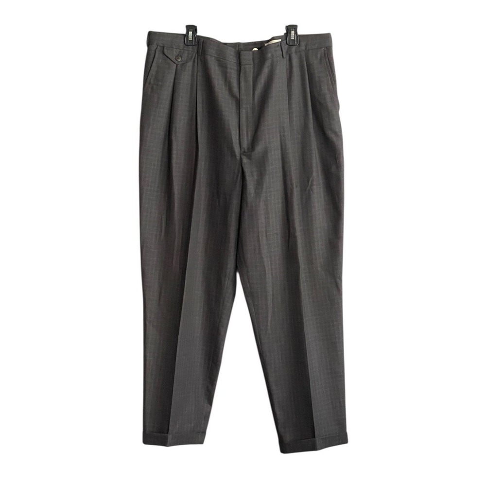 Eddie Bauer Vtg Mens Trouser Dress Pant Cuffed Pleated 90's Office Cotton 40x30